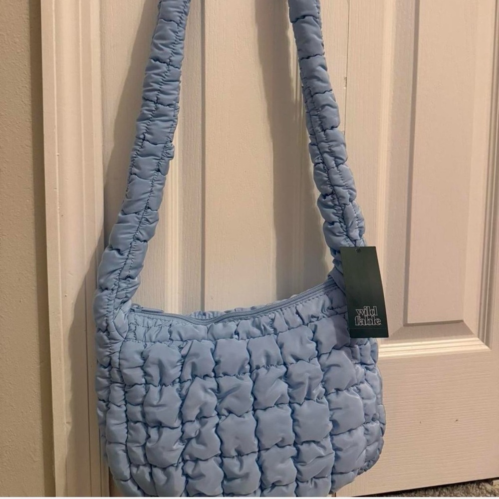 Wild Fable Sky Blue Padded Shoulder Bag